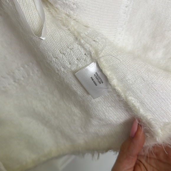 Tyler Boe Cream Fuzzy Cardigan - Picture 4 of 8